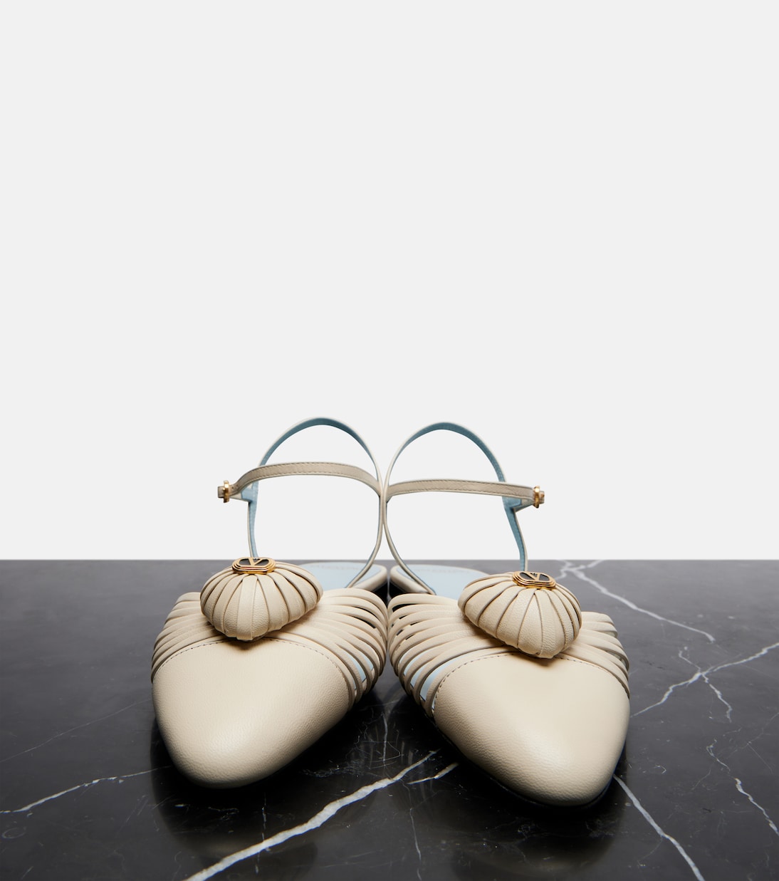 Cœur Royal leather flats | Valentino Garavani