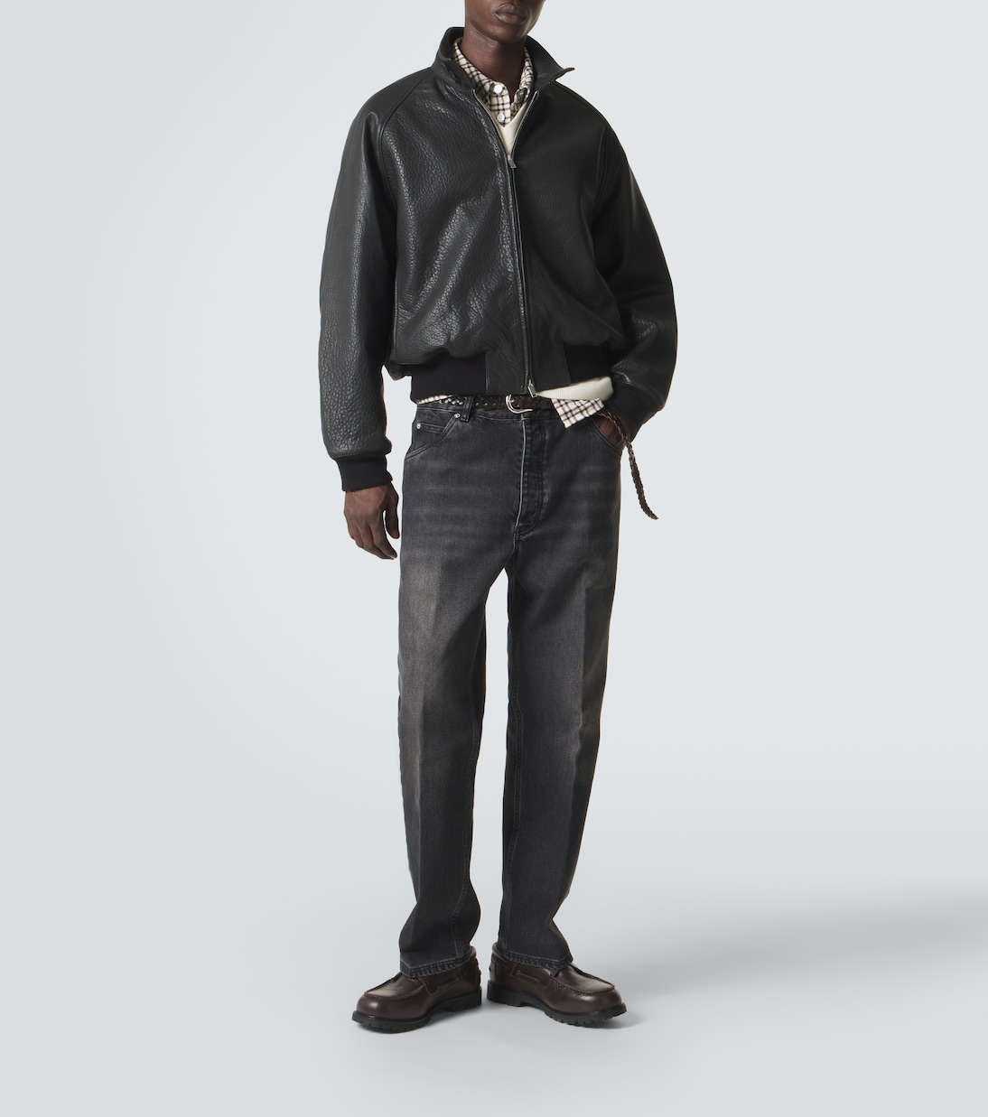 Over leather bomber jacket | Studio Nicholson