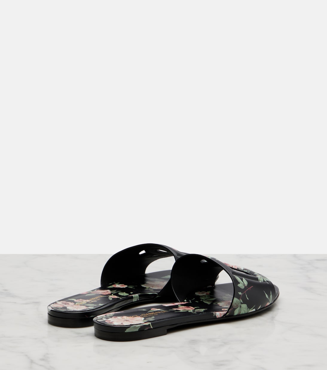 DG floral leather slides | Dolce&Gabbana