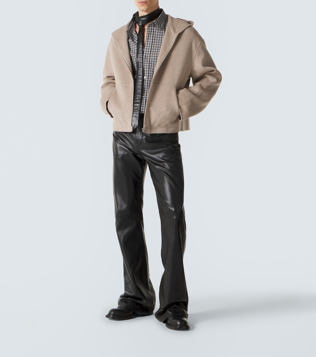 Pantalones flared de piel | Acne Studios