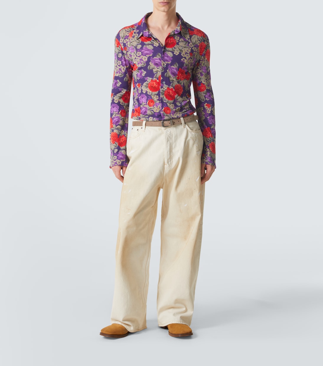 2023 distressed wide-leg jeans | Acne Studios