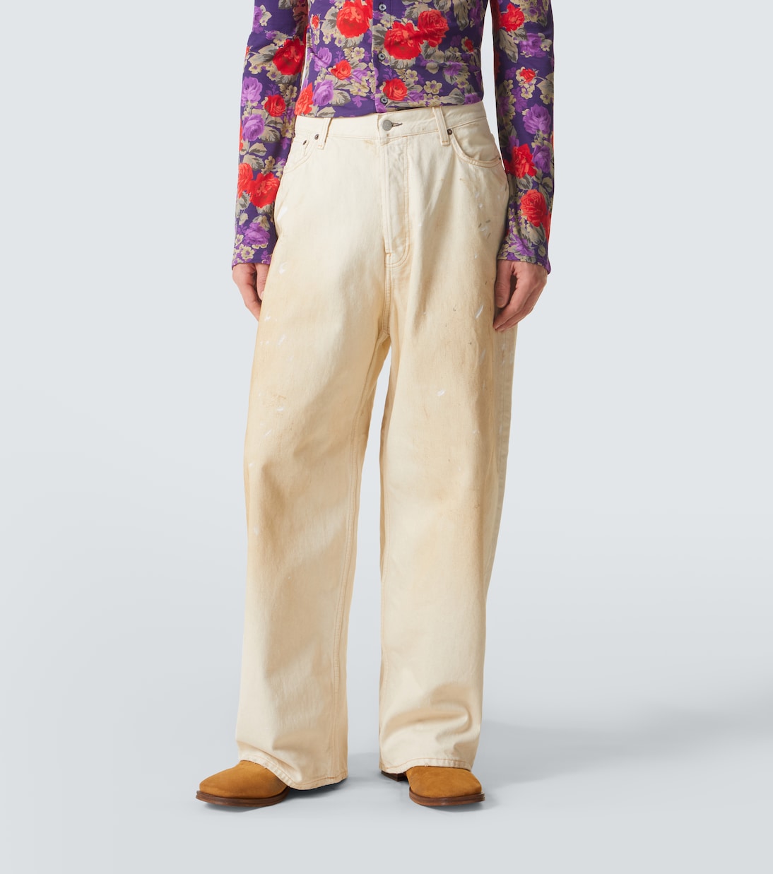 2023 distressed wide-leg jeans | Acne Studios