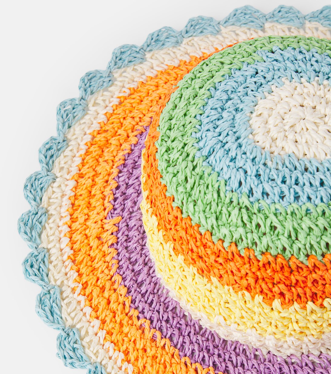 Striped straw sun hat  | Molo