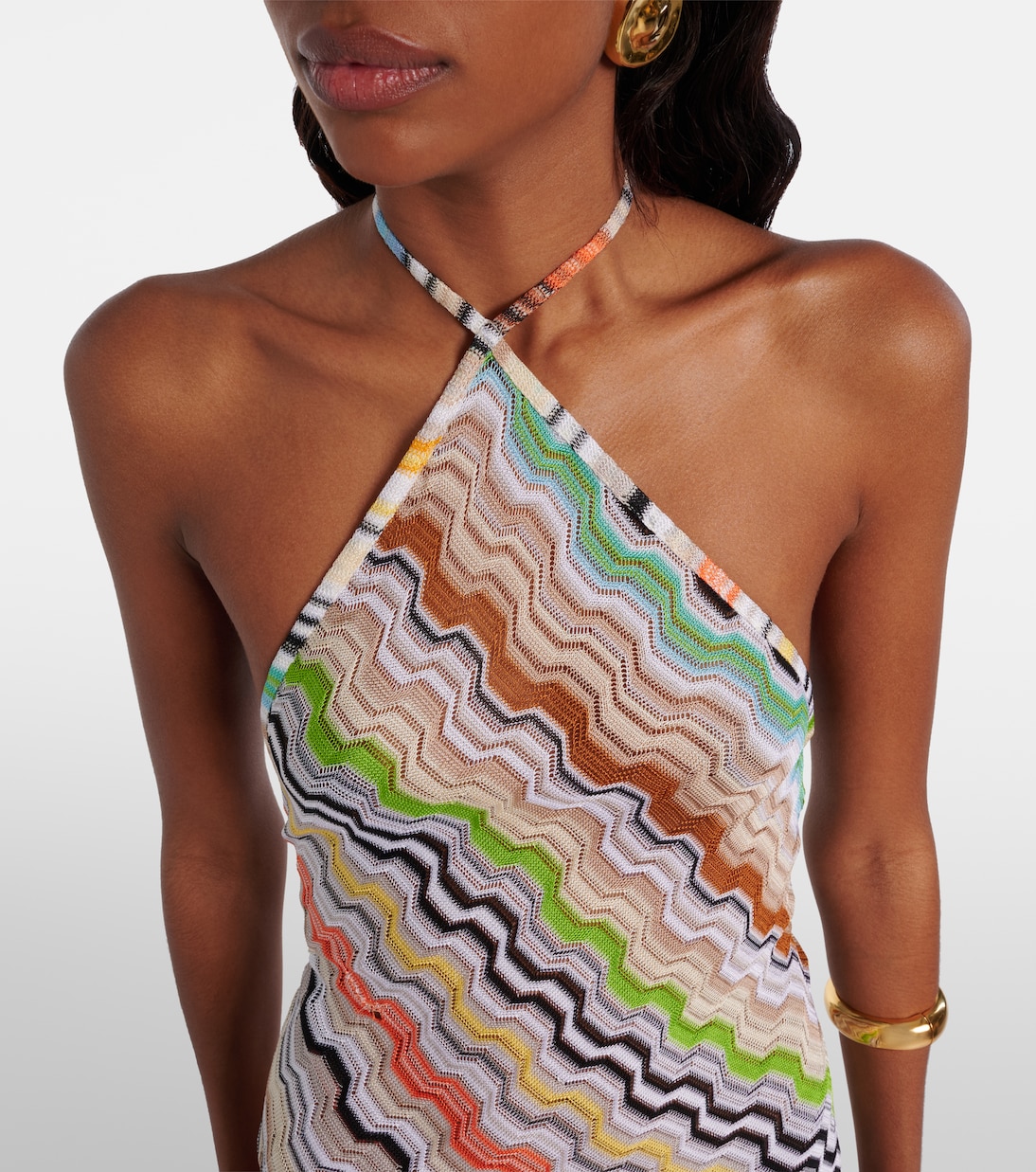 Zig Zag halterneck maxi dress | Missoni