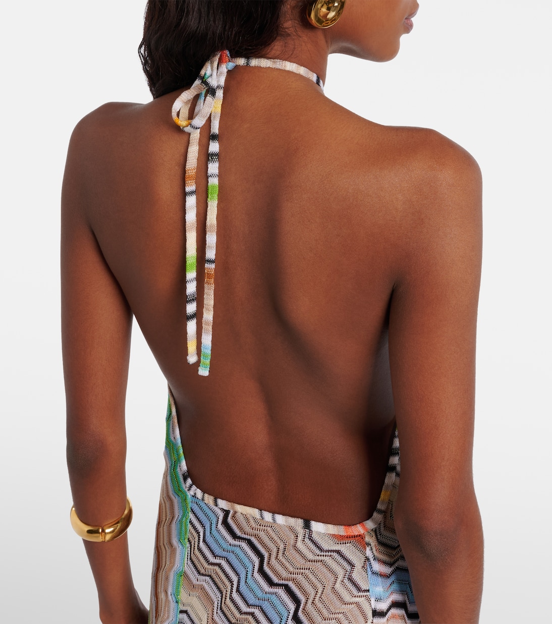 Zig Zag halterneck maxi dress | Missoni