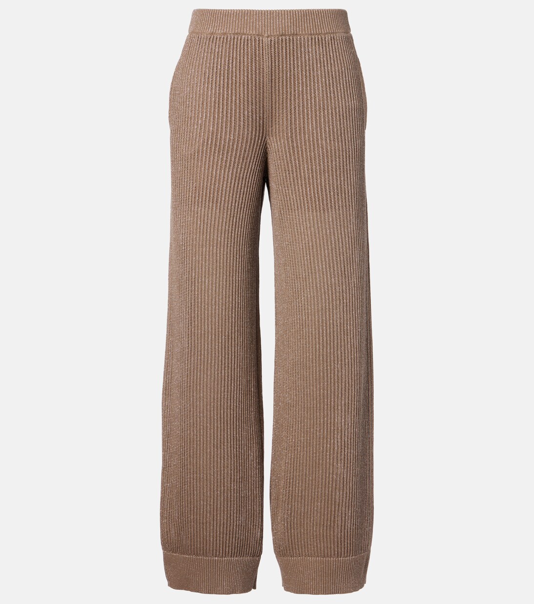 Weite Hose aus Rippstrick | Brunello Cucinelli