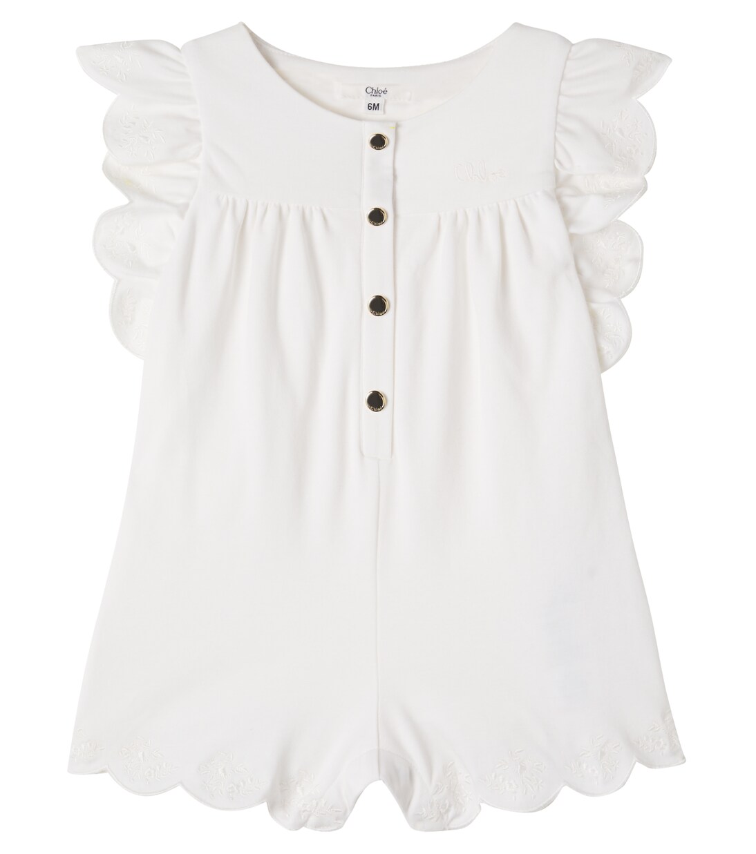 Baby cotton playsuit | Chloé Kids