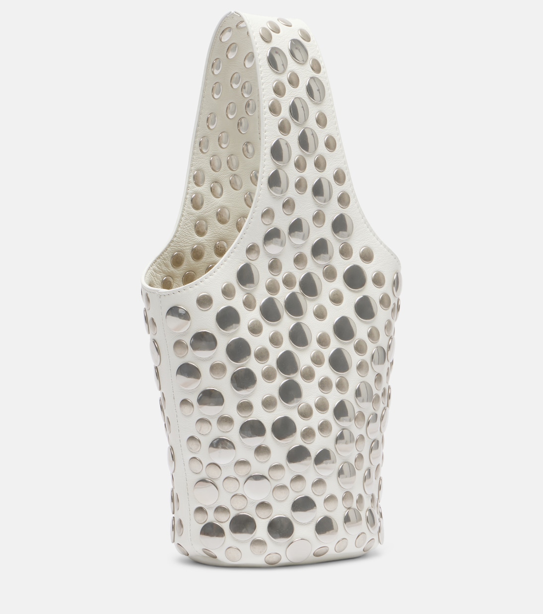 Livia Small studded leather bucket bag | Khaite