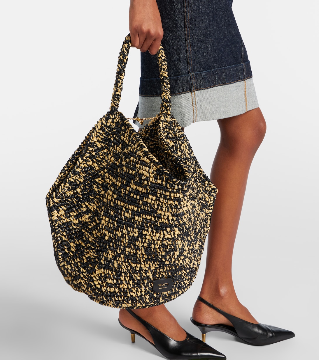 Tote Bag Lotus Medium aus Raffiabast | Khaite