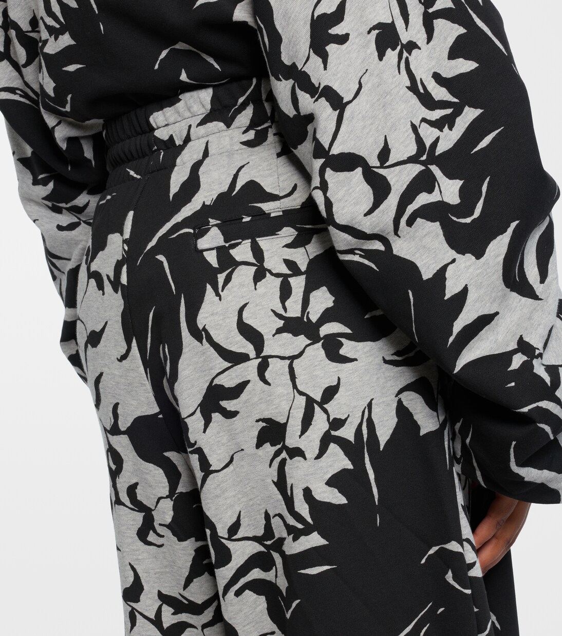 Floral pleated cotton jersey sweatpants | Dries Van Noten