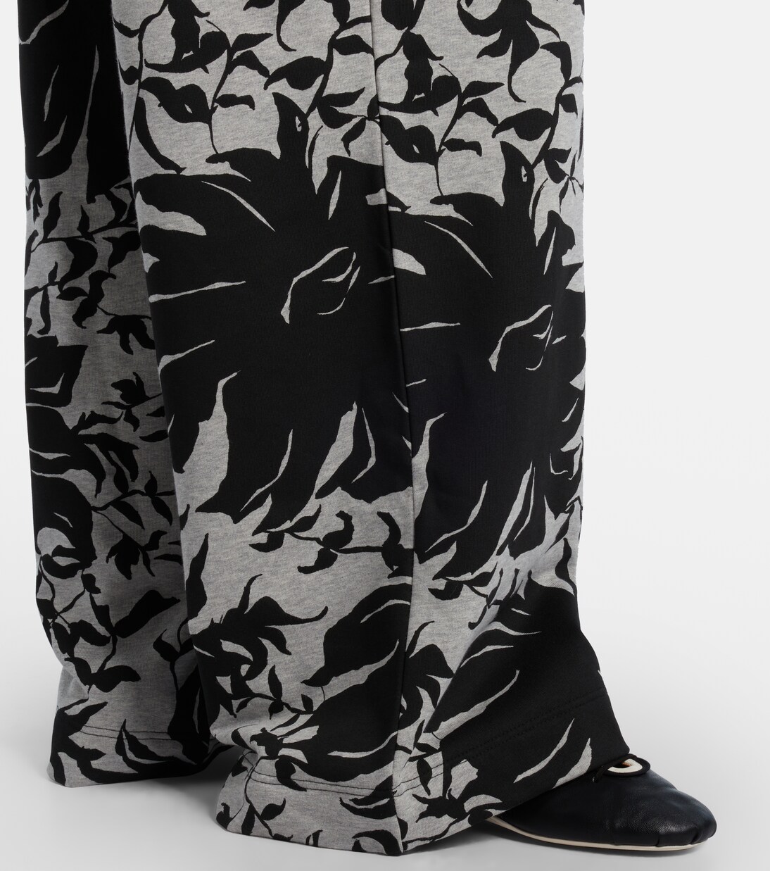 Floral pleated cotton jersey sweatpants | Dries Van Noten