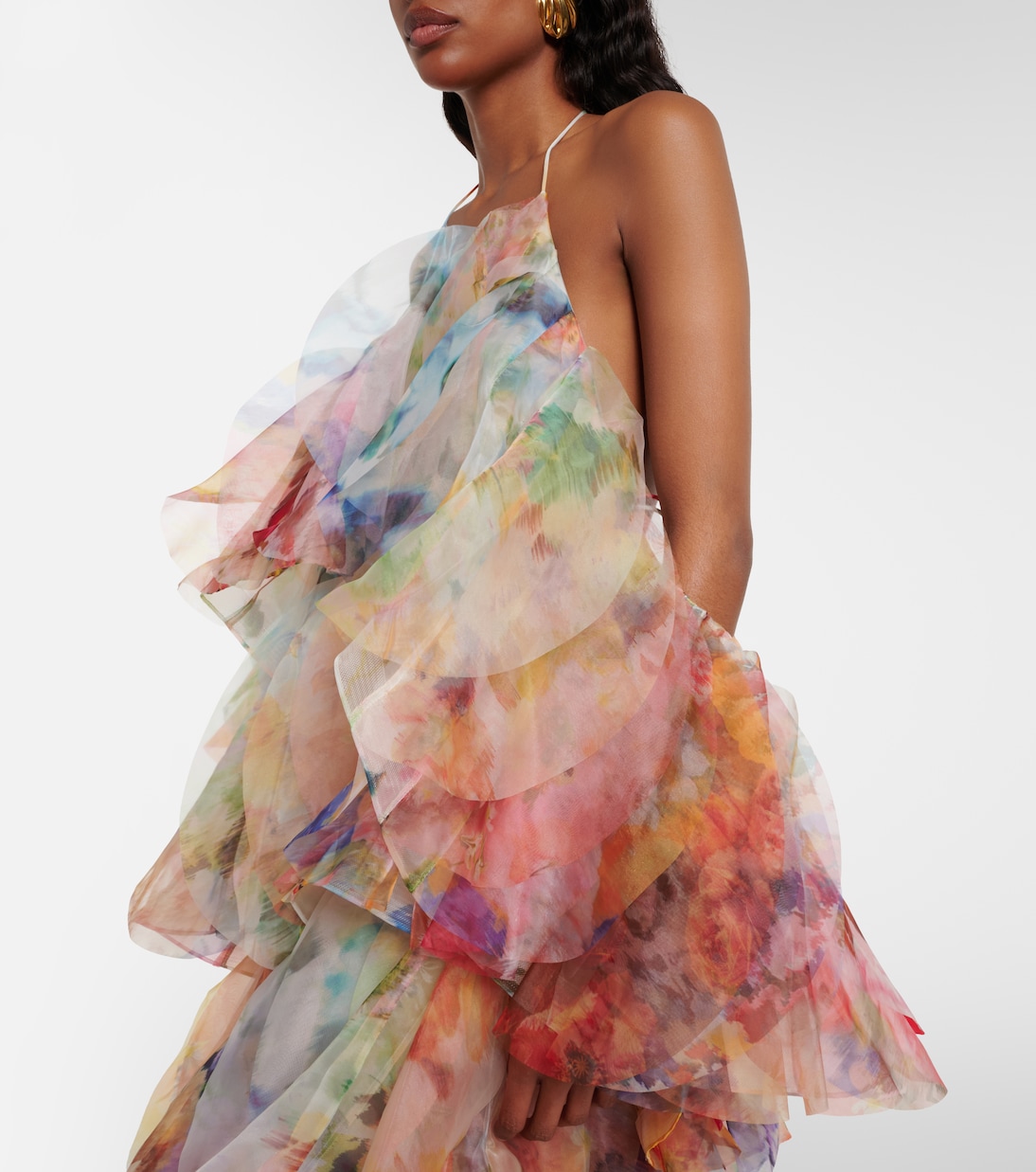 Luna floral ruffled midi dress | Zimmermann