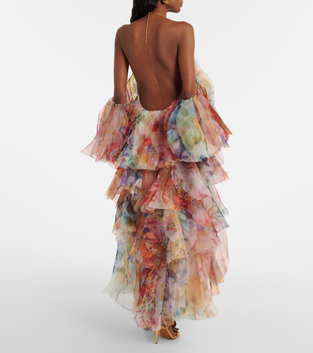 Luna floral ruffled midi dress | Zimmermann