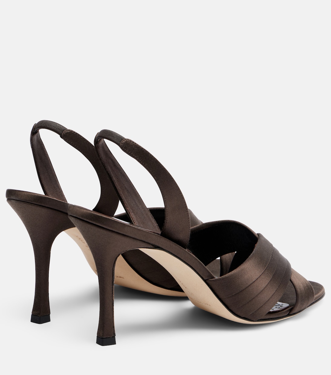 Sandales slingback Viera en satin | Manolo Blahnik