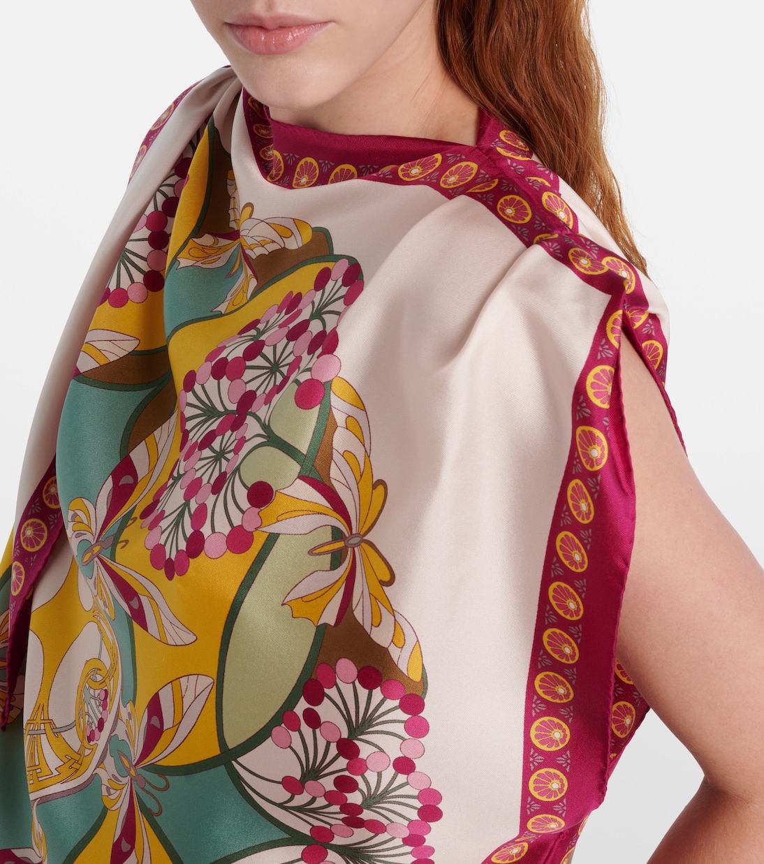 Top Florette Placée aus Seiden-Twill | La DoubleJ