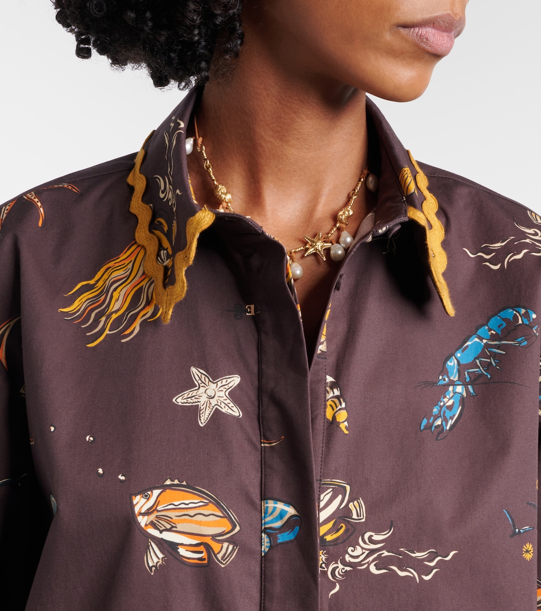 Camisa bowling de algodón estampada | Alémais