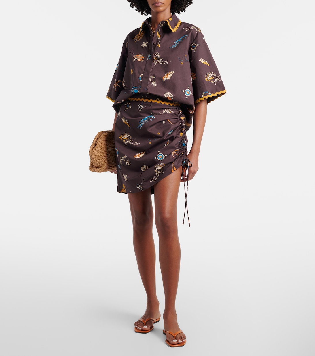 Camisa bowling de algodón estampada | Alémais