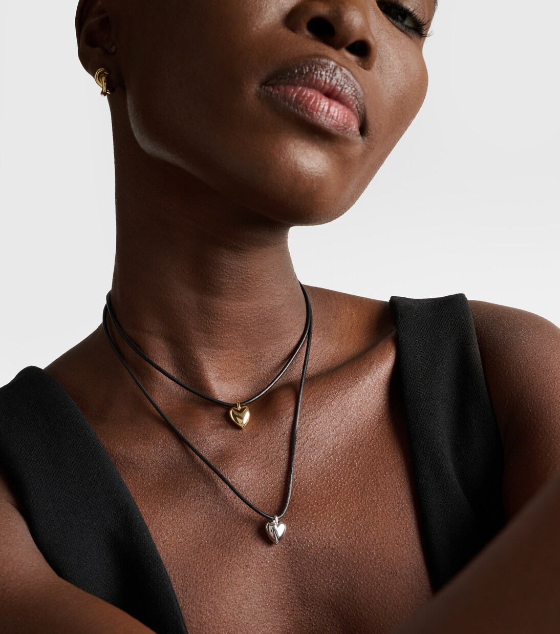 Puffy Heart silver-plated pendant necklace | Jennifer Fisher