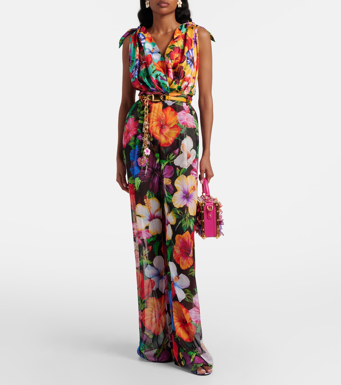 Floral silk-blend playsuit | Dolce&Gabbana