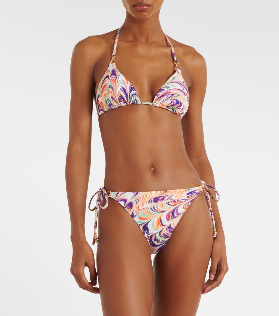 Leoni printed triangle bikini top | Alexandra Miro