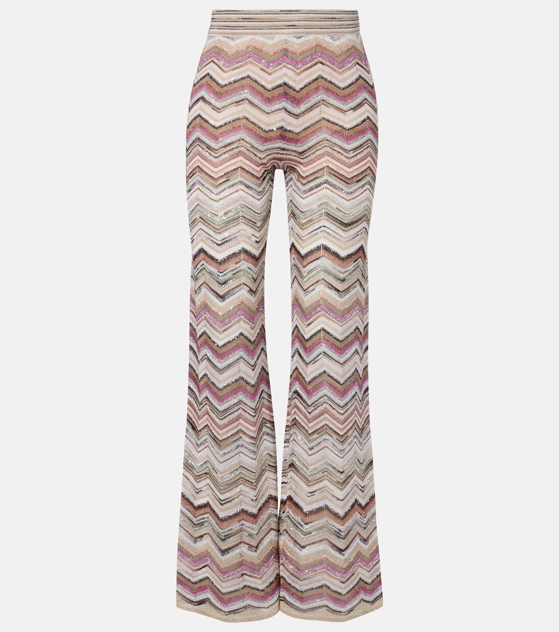 Zigzag lamé wide-leg pants | Missoni