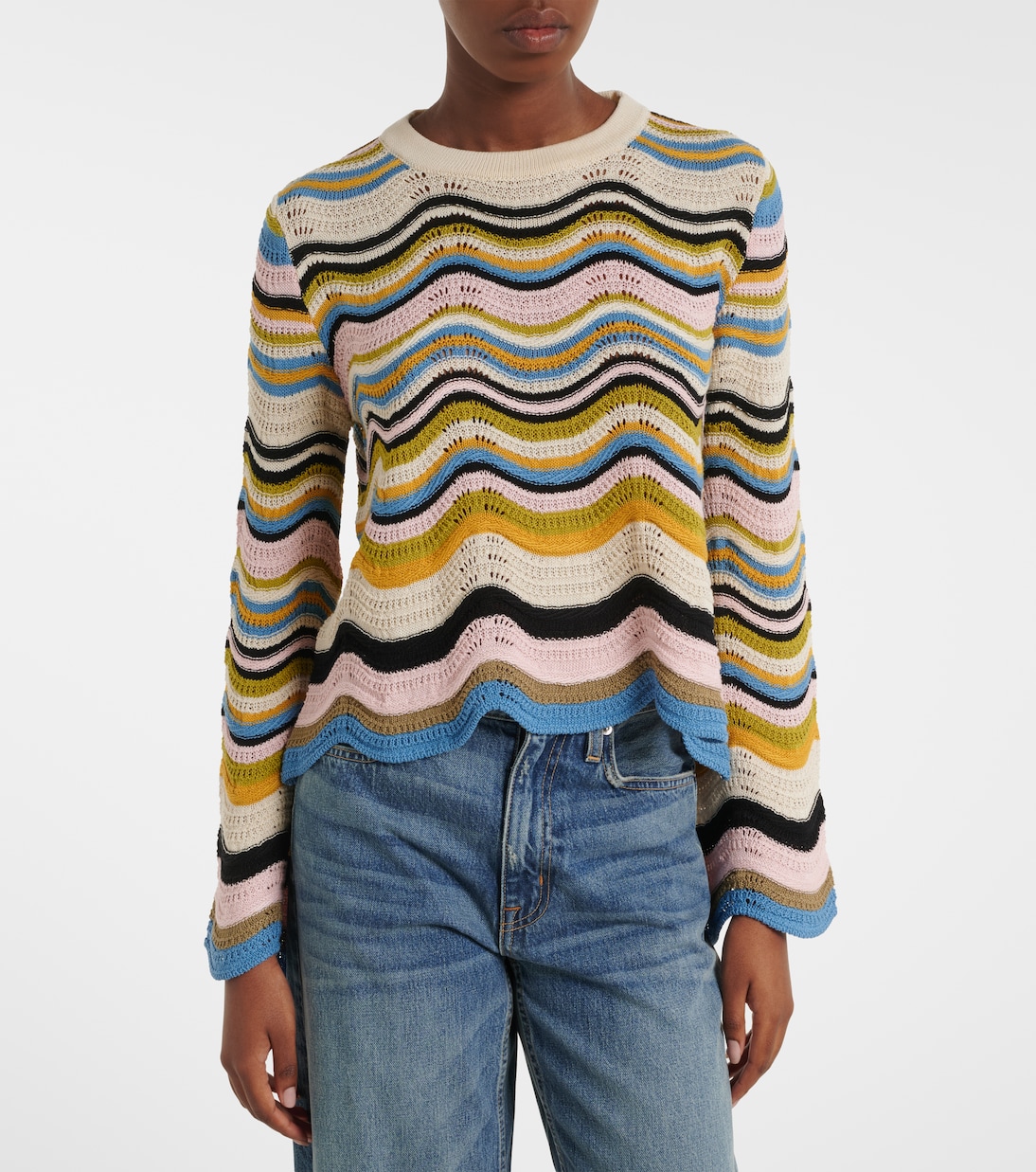 Jersey Chevron de croché de algodón | La DoubleJ