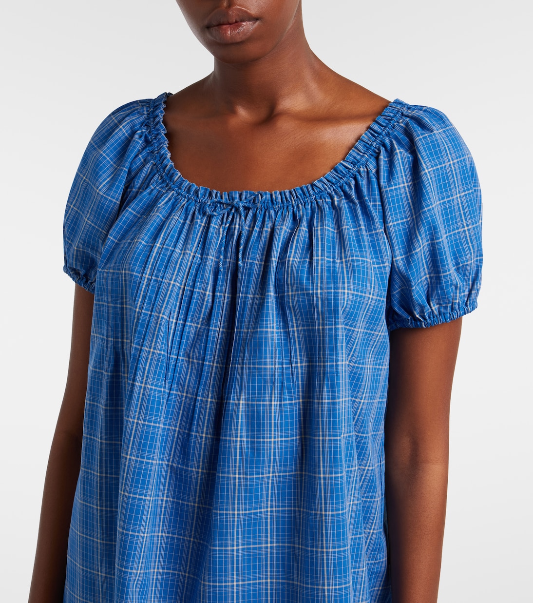 Costa plaid cotton minidress | Faithfull