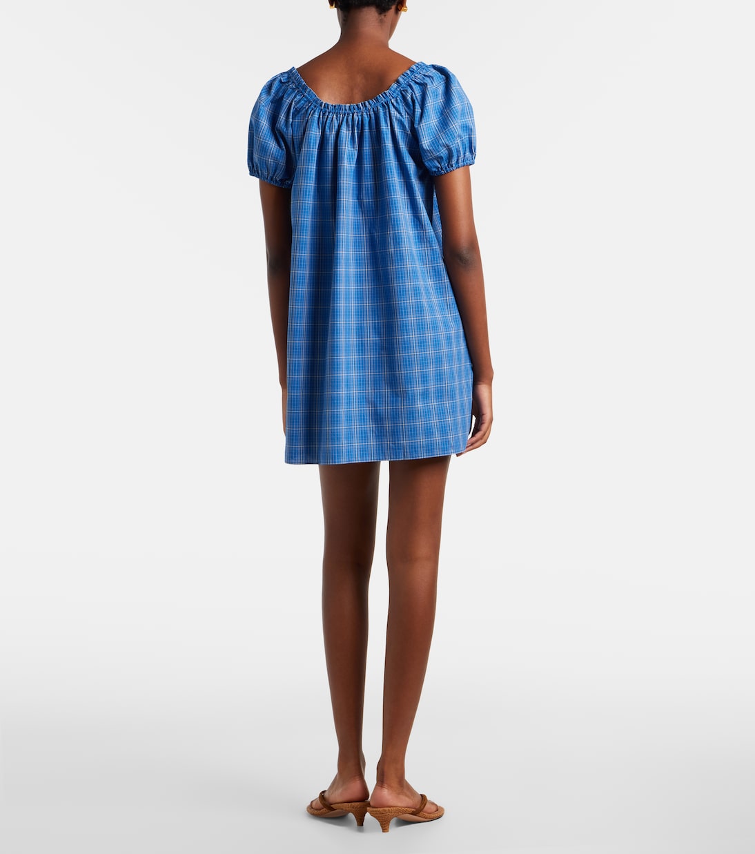 Costa plaid cotton minidress | Faithfull