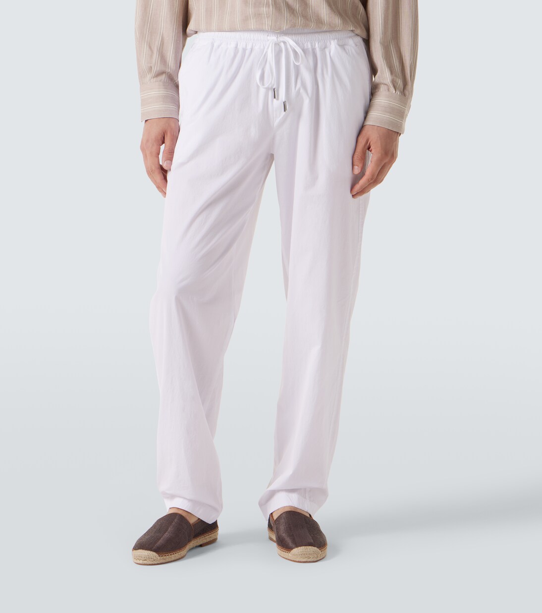 Cotton-blend straight pants | Fedeli