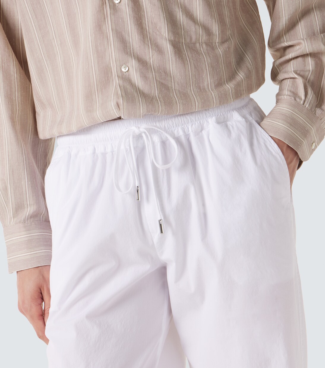 Cotton-blend straight pants | Fedeli