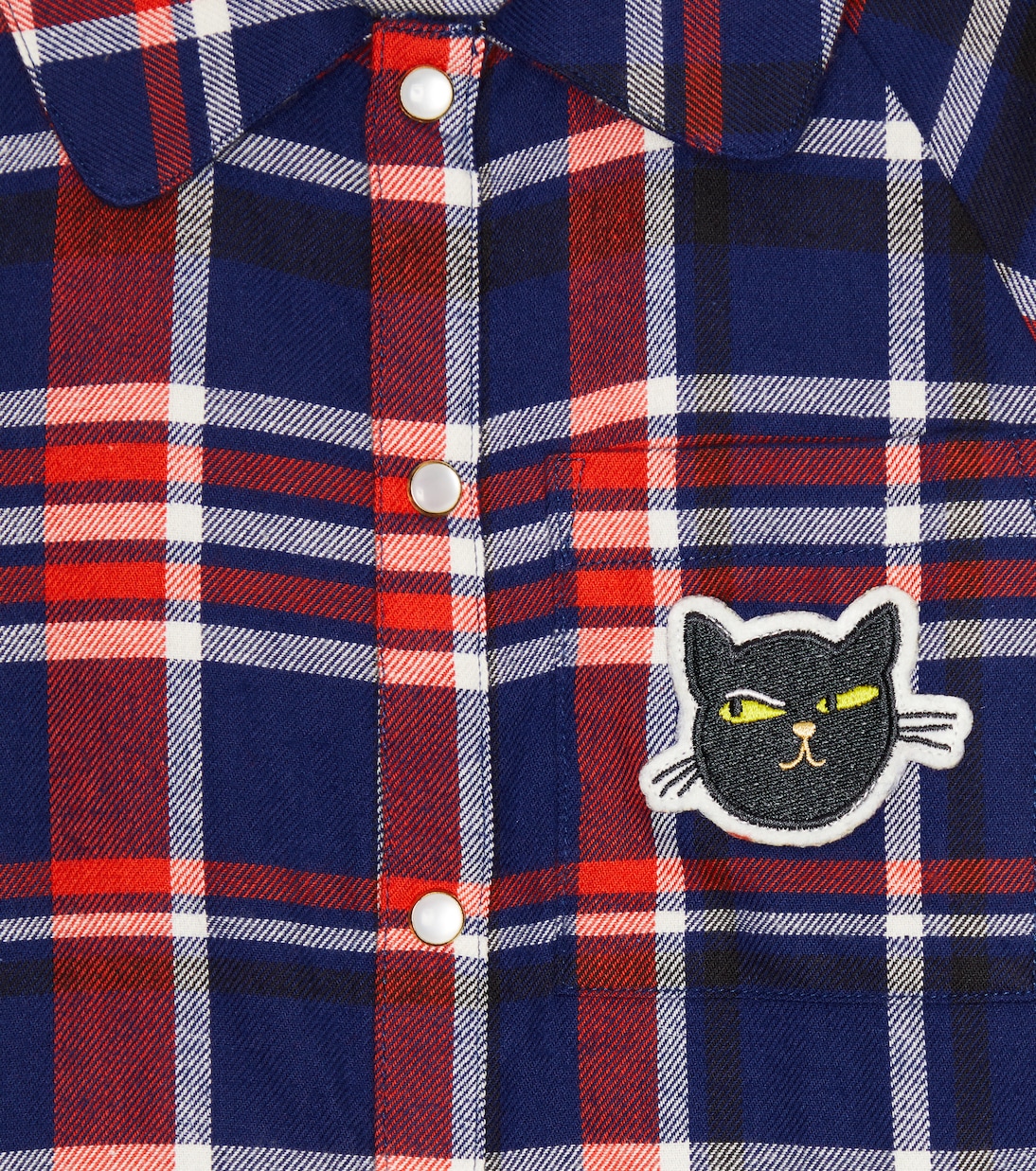 Checked cotton flannel jumpsuit | Mini Rodini