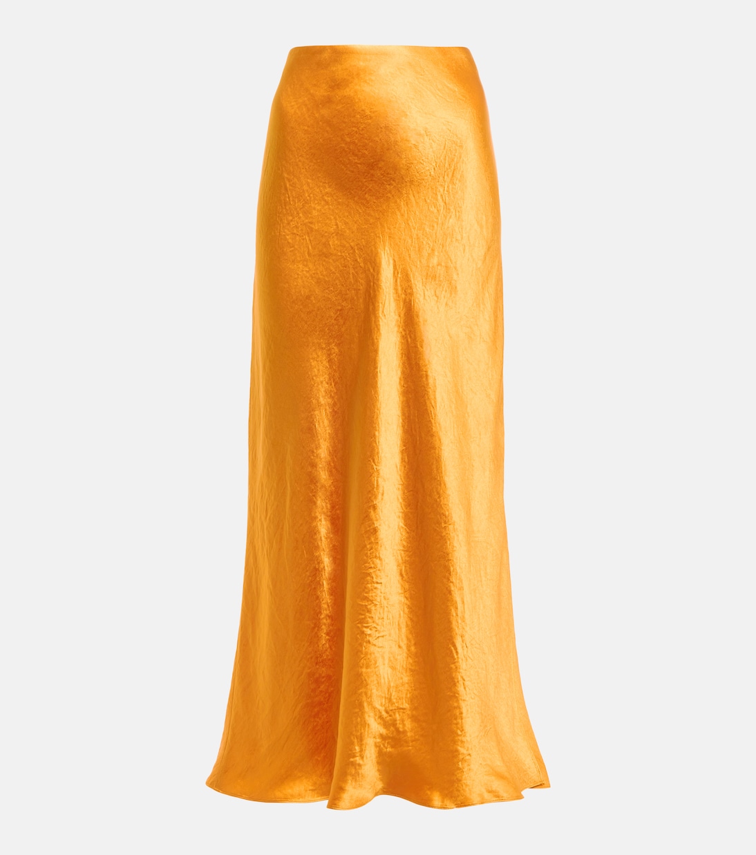 High-Rise-Slipskirt aus Satin | Vince