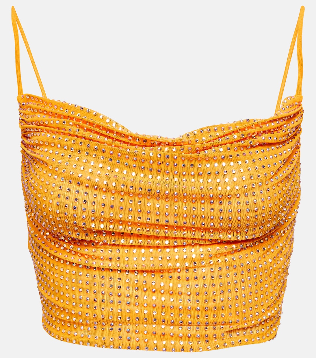 Cropped-Top mit Kristallen | Self-Portrait