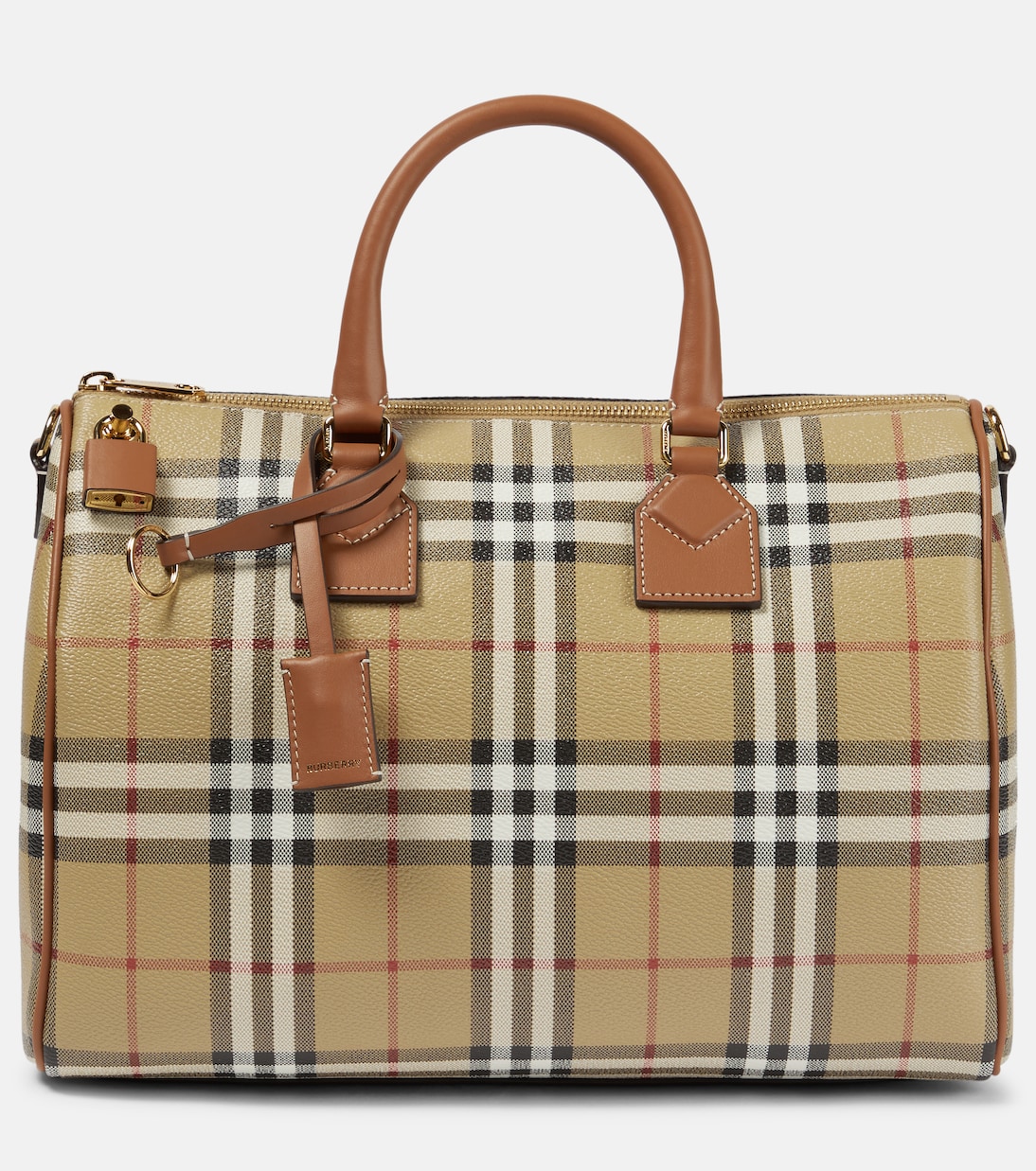 Burberry Check Medium canvas tote bag | Burberry