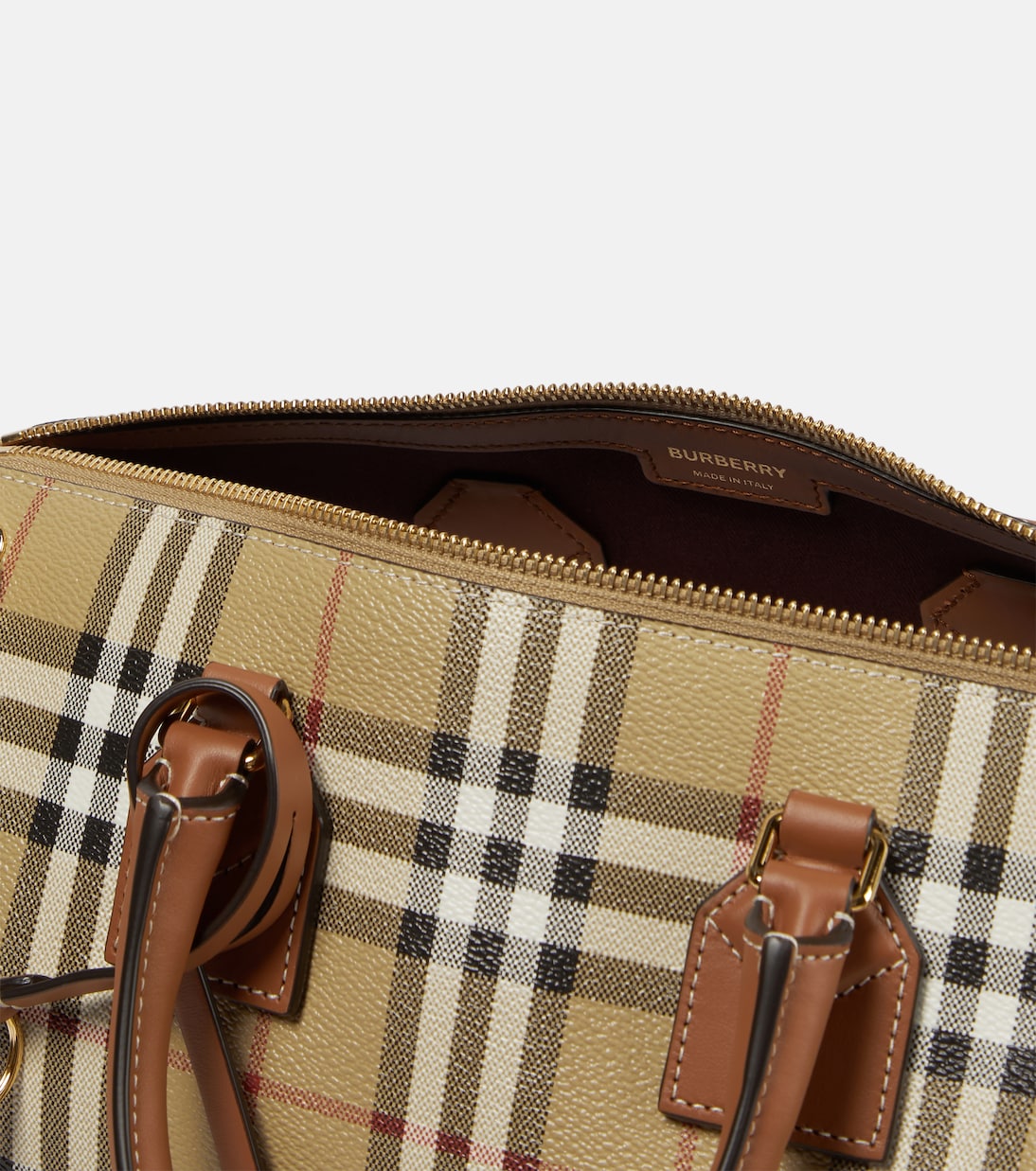 Burberry Check Medium canvas tote bag | Burberry