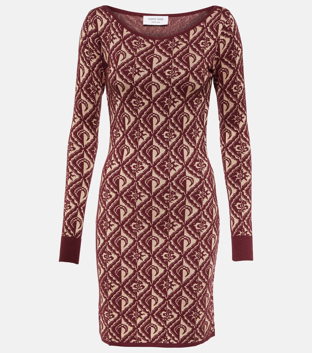 Moon Diamant jacquard wool-blend minidress | Marine Serre