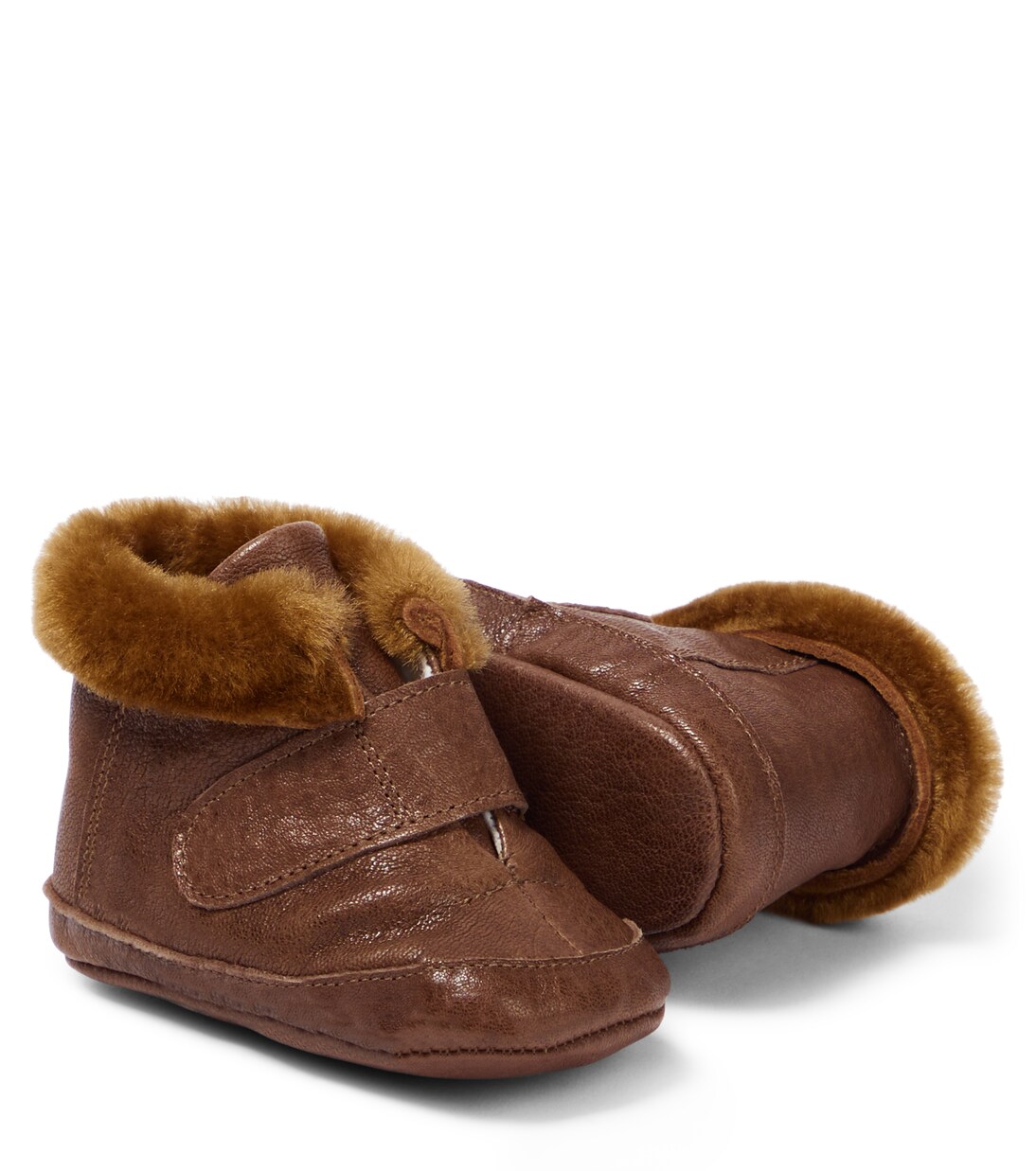 Bebé - botines de piel con borrego | PèPè
