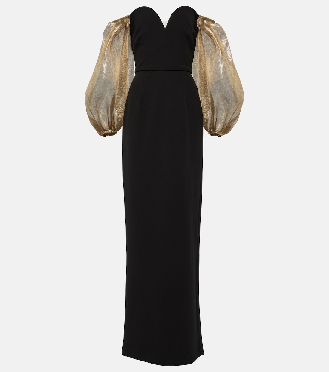 Off-shoulder crêpe gown | Safiyaa