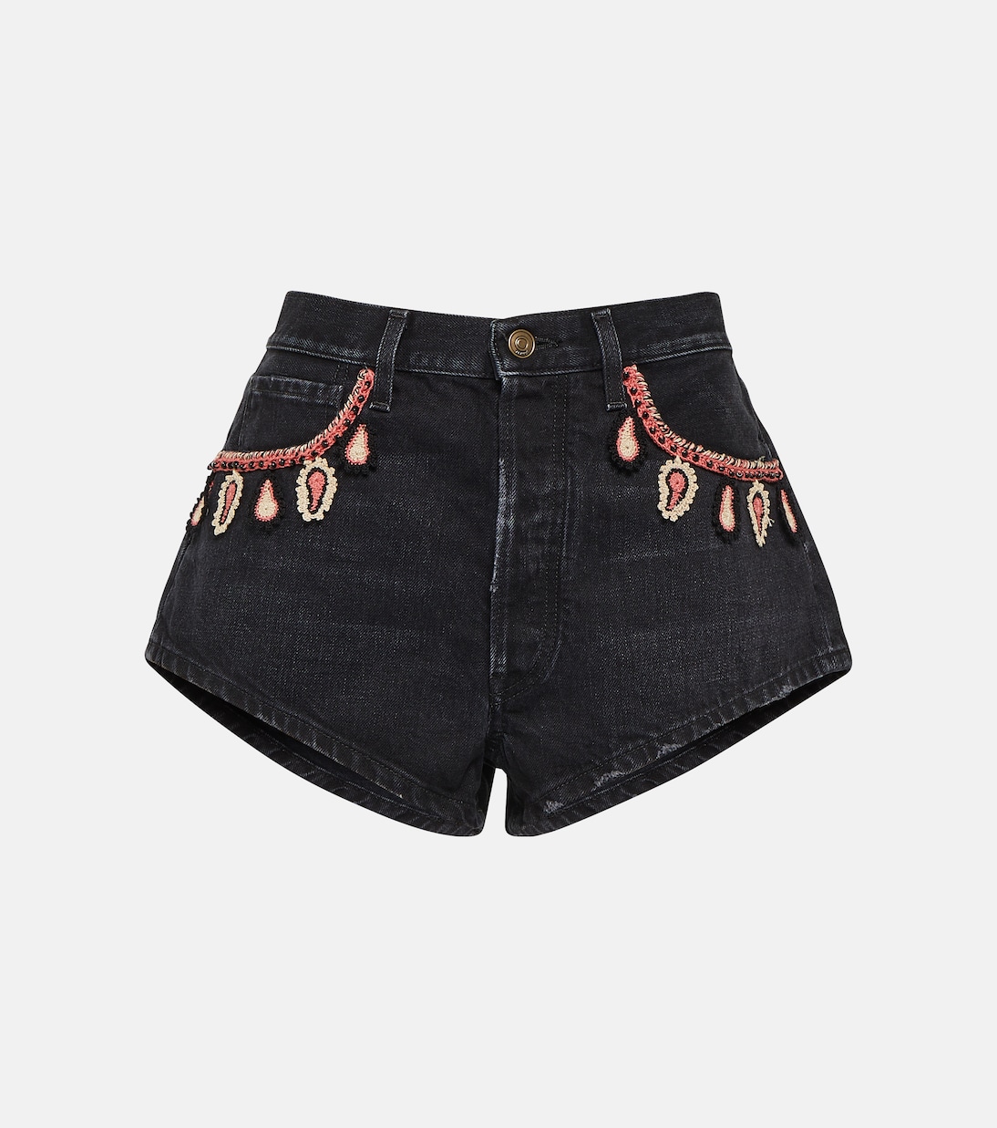 Embroidered denim shorts | Alanui