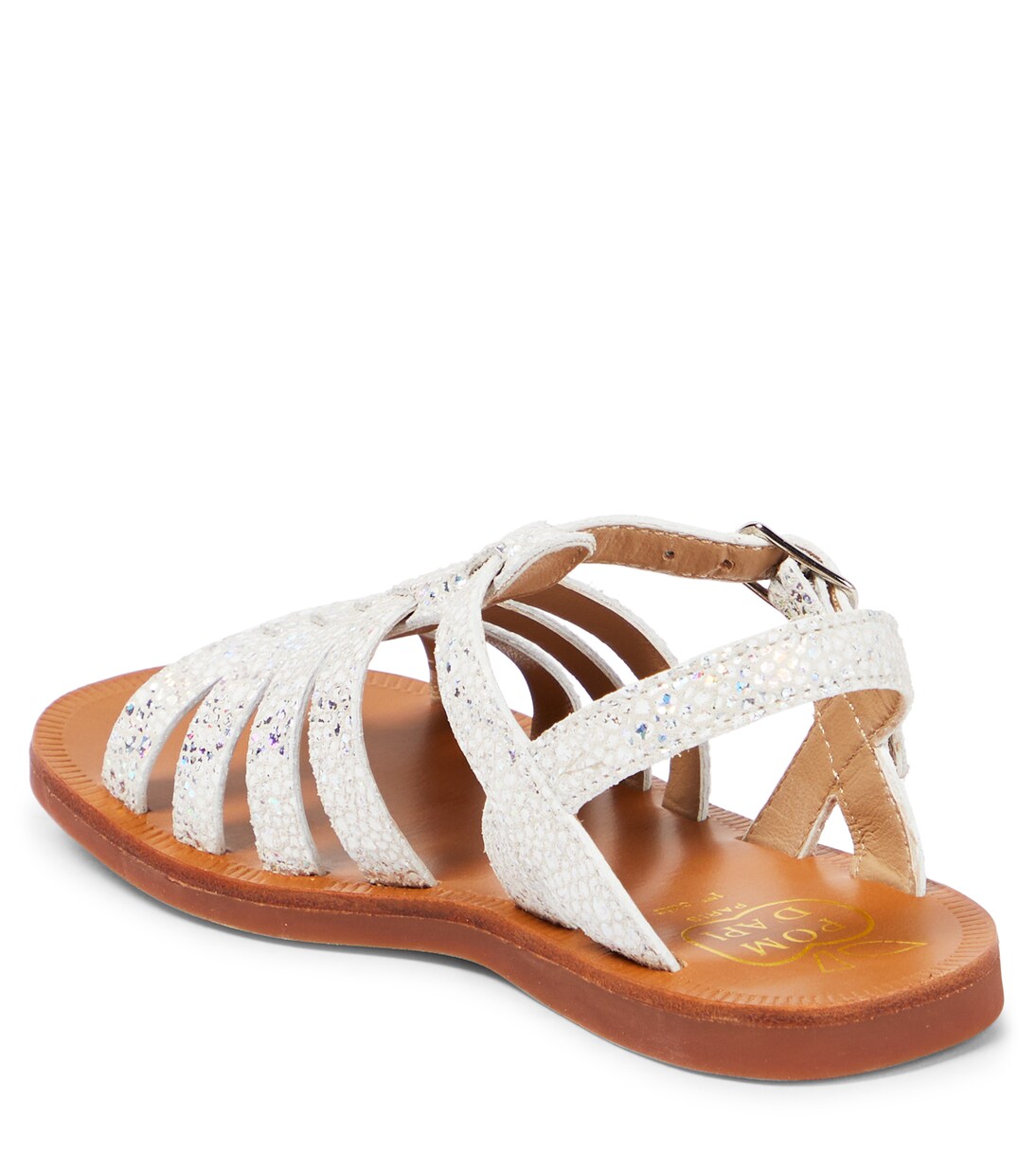 Sandalen Plagette Strap mit Glitter | Pom d'Api