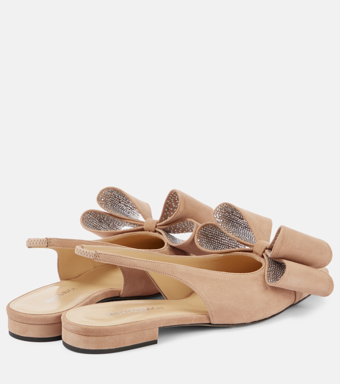 Le Cadeau suede slingback flats | Mach & Mach