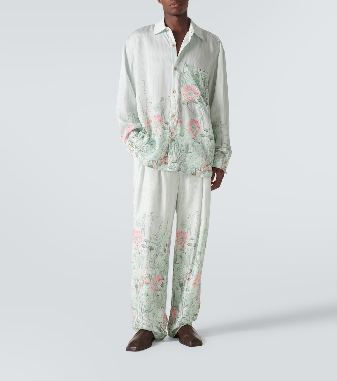 Grant floral wide-leg pants | King & Tuckfield
