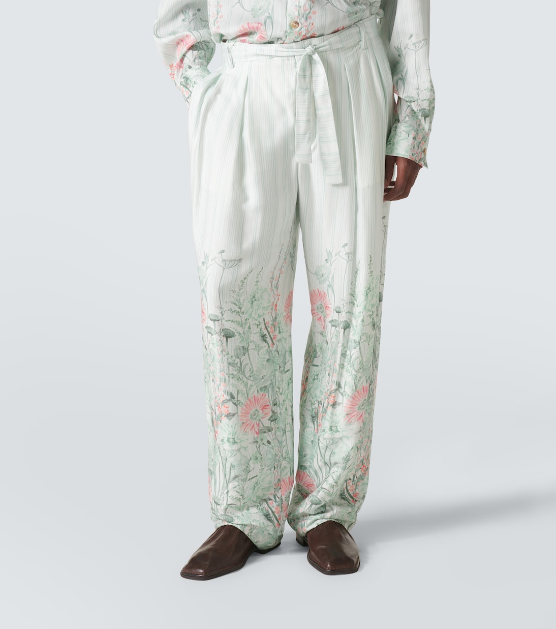 Grant floral wide-leg pants | King & Tuckfield