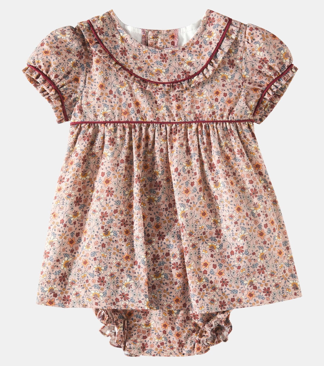 Bébé – Set robe et culotte bloomer Casilda en coton | La Coqueta