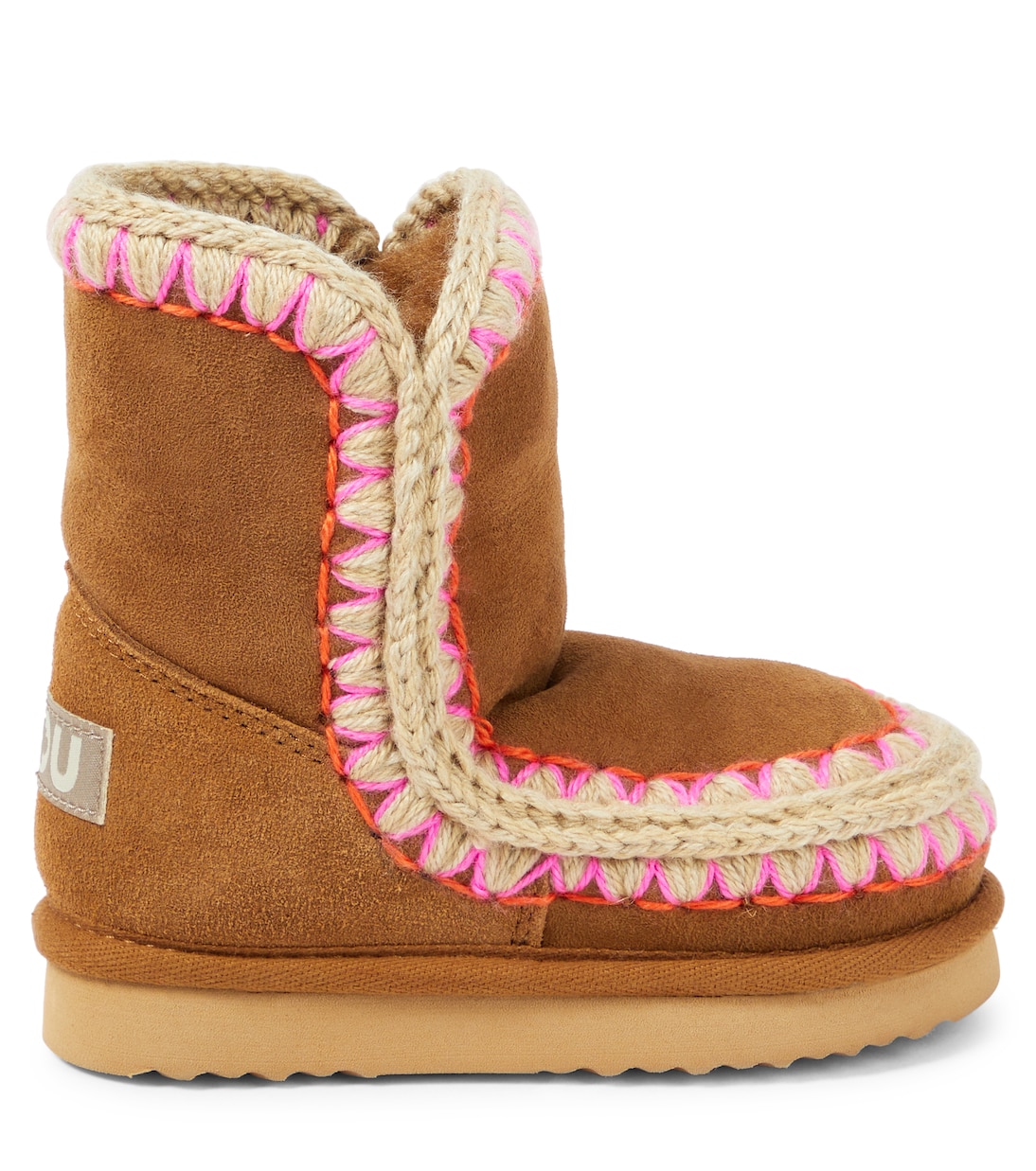 Shearling-lined suede ankle boots | Mou Kids