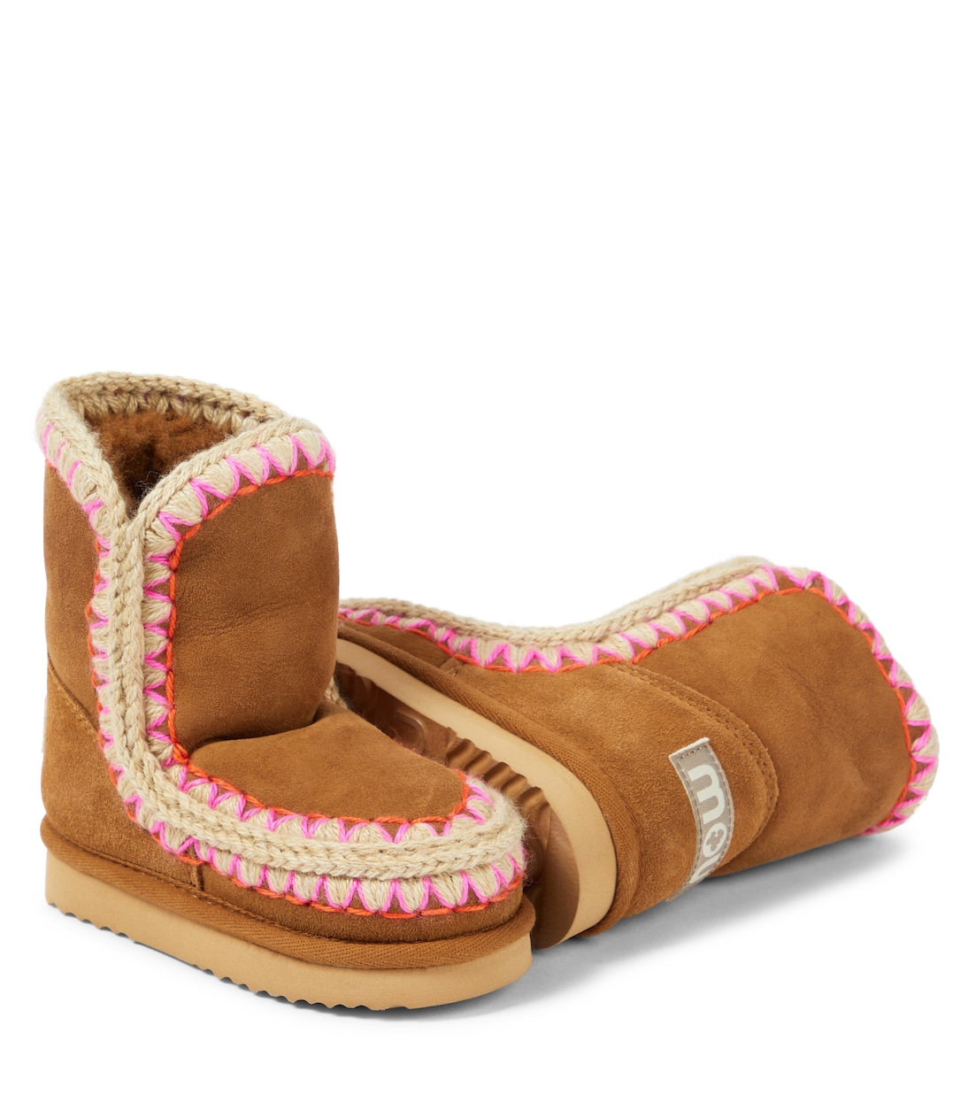 Shearling-lined suede ankle boots | Mou Kids