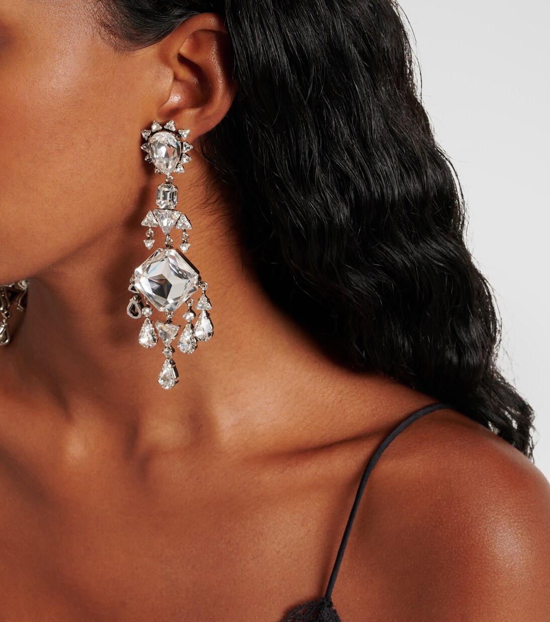 Clip-Ohrringe mit Kristallen | Saint Laurent