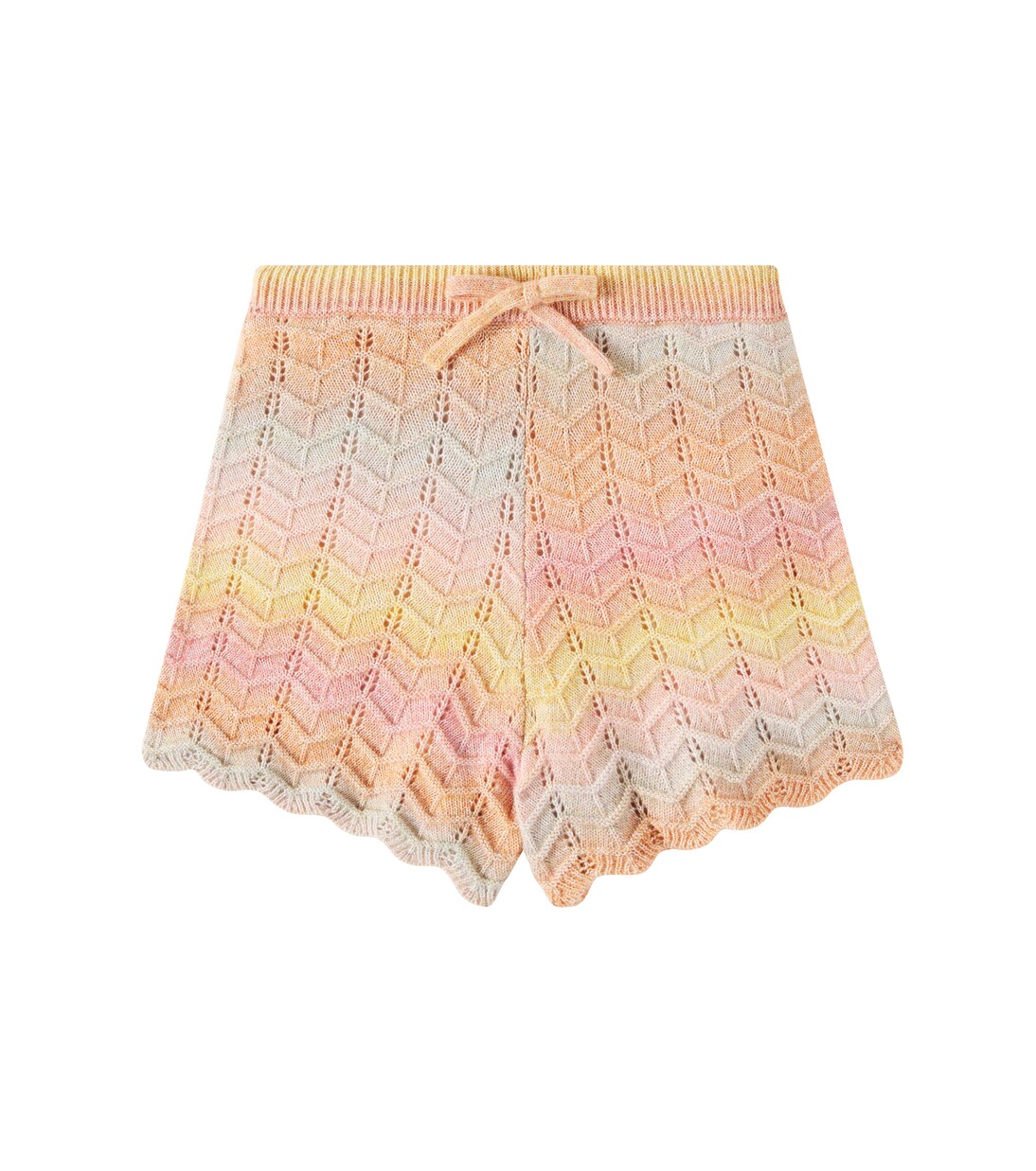 Tallow chevron cotton-blend shorts | Zimmermann Kids