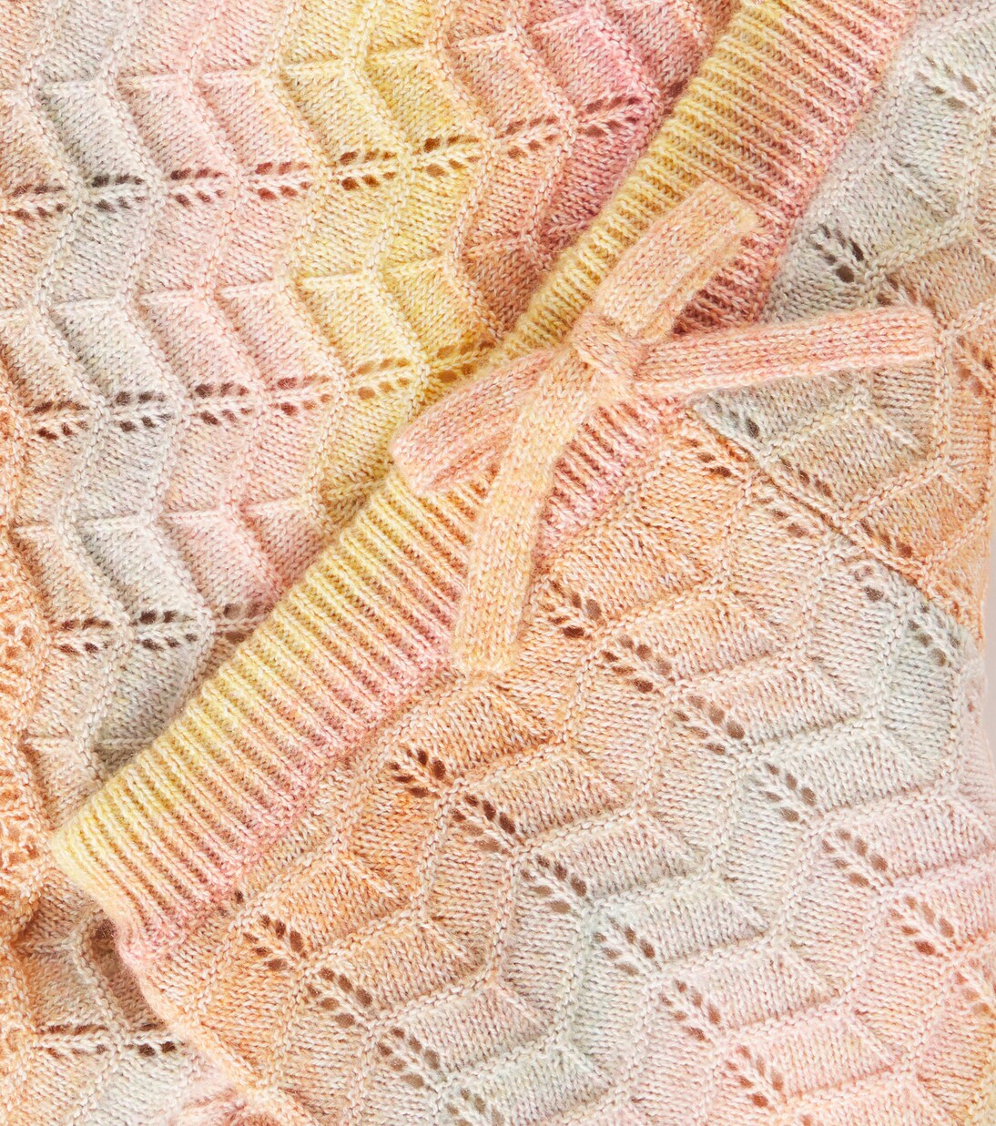 Tallow chevron cotton-blend shorts | Zimmermann Kids