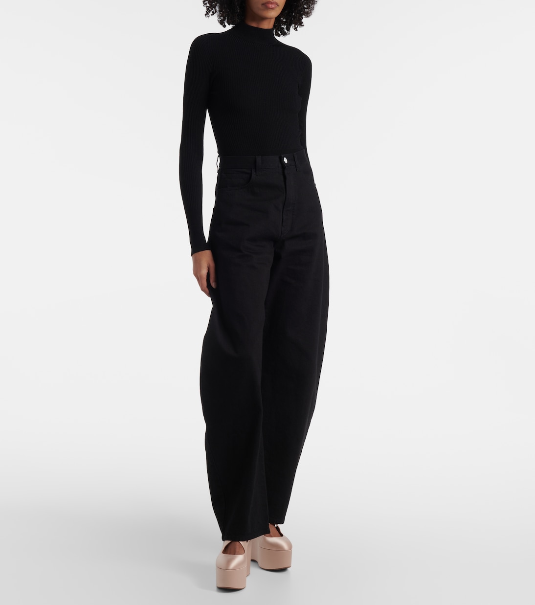 110 satin platform wedges | Alaïa